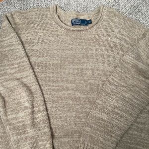 Men’s Polo Sweater Tan Xl
